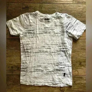 brooklyn white gray short sleeve t-shirt youth large